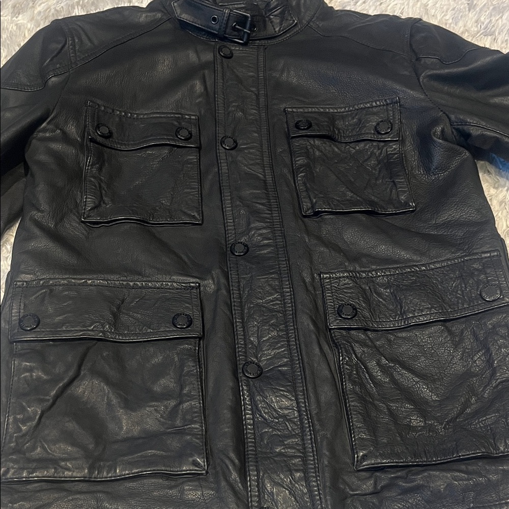 MENS SUPERDRY LEATHER JACKET